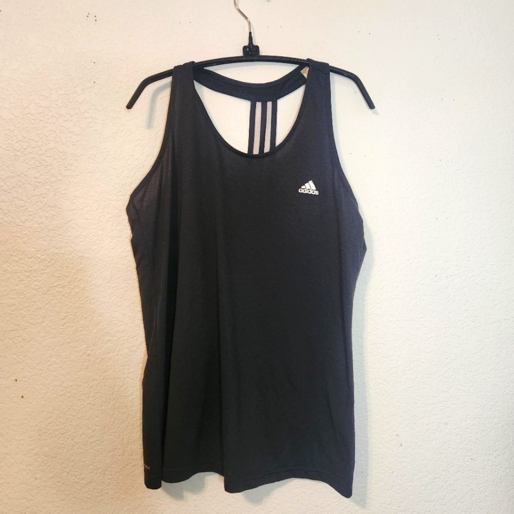 Adidas Climalite Charcoal Gray‎ Racerback Sports Athletic Tank Top, Size XL